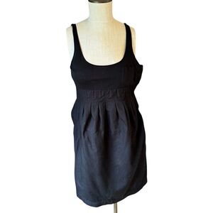 Standard James Perse Women Black Linen Blend Pintuck Mini Tank Dress Size S